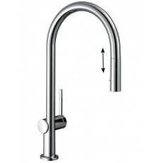 Кухонный смеситель Hansgrohe Talis M54, с вытяжным изливом, 2 режима струи, sBox, хром, 72801000