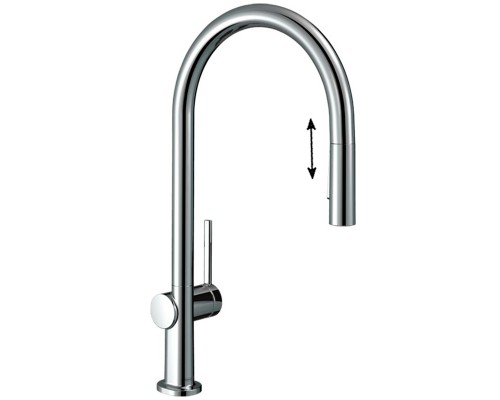 Кухонный смеситель Hansgrohe Talis M54, с вытяжным изливом, 2 режима струи, sBox, хром, 72801000