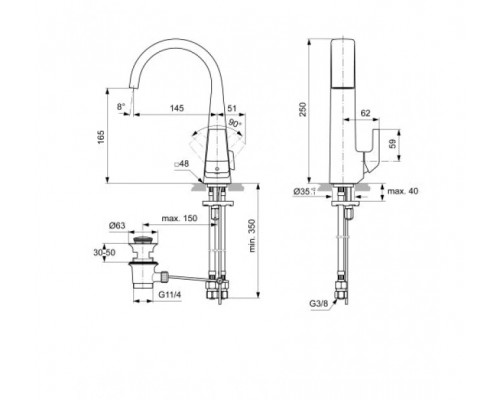 Смеситель Jado Jes H4484AA для раковины