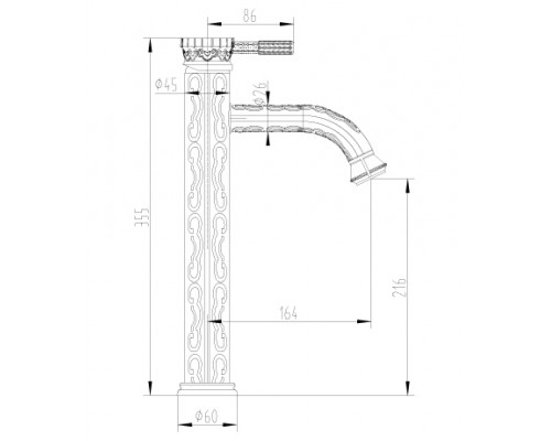 Смеситель Lemark Jasmine LM6609ORB для раковины монолитный, черная бронза