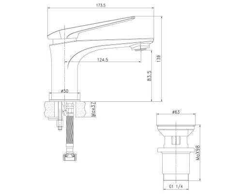 Смеситель Lemark Allegro LM5906CW для раковины