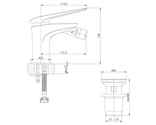 Смеситель Lemark Allegro LM5908CW для биде