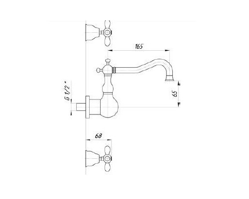 Смеситель Migliore Princeton Plus ML.PRP-8070.DO скрытого монтажа для раковины - золото