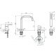 Смеситель Migliore Kvant 18769 для ванны и душа, на 4 отверстия, хром