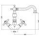 Смеситель Migliore Princeton Plus ML.PRP-8034.CRDO для раковины - хром/золото