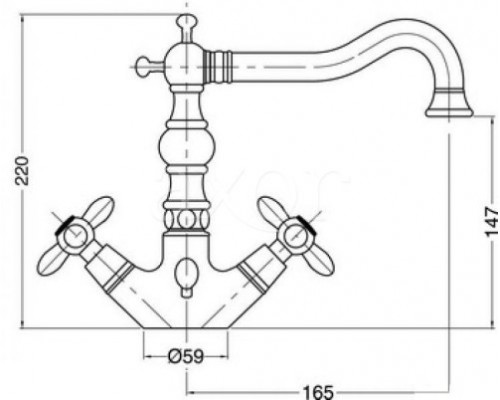 Смеситель Migliore Princeton Plus ML.PRP-8034.СR для раковины - хром