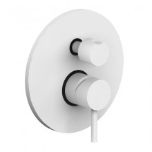 Смеситель Paffoni Light LIG018BO для душа, с внутренней частью, белый матовый