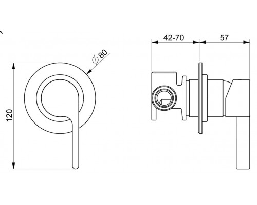 Смеситель Webert DoReMi DR880101015 для душа, хром