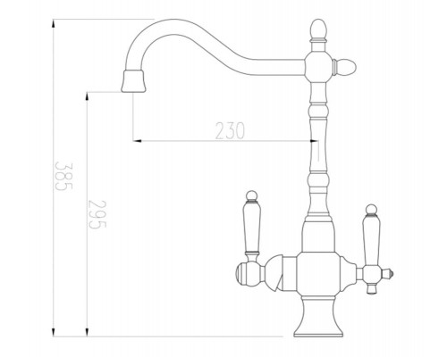 Смеситель Zorg Clean Water ZR 336 YF-50 SATIN для кухни под фильтр, сатин