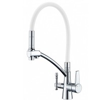 Смеситель Zorg Clean Water ZR 338-8 YF для кухни под фильтр, хром/белый