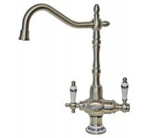 Смеситель Zorg Clean Water ZR 336 YF-50 NICKEL для кухни под фильтр, никель