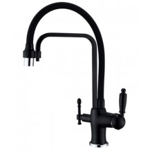 Смеситель Zorg Clean Water ZR 342-6 YF BLACK для кухни под фильтр, черный