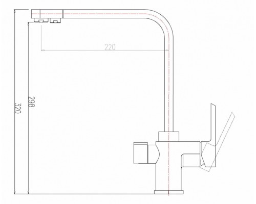 Смеситель Zorg Clean Water ZR 334 YF ЧЕРНЫЙ МЕТАЛЛИК для кухни под фильтр, черный