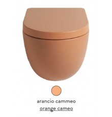 Приставной унитаз ArtCeram File 2.0 FLV005 13 00, безободковый, цвет - arancio cammeo (оранжевый камео)