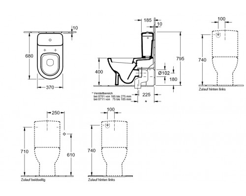 Напольный унитаз Villeroy&Boch Verity Design 5673 10 01