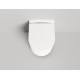 Безободковый подвесной унитаз Salini Gemelli, крышка микролифт, белый, 240121M
