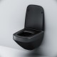Подвесной унитаз Am.Pm Inspire V2.0 FlashClean безободковый, с сиденьем микролифтом, черный матовый, C50A1700MBSC