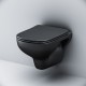 Унитаз подвесной Am.Pm X-Joy S FlashClean безободковый, сиденье микролифт, черный матовый, C85A1700MBSC