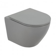 Унитаз подвесной BelBagno Colorato безободковый, цвет серый, BB062CHR-GR