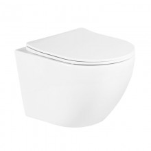 Унитаз подвесной BelBagno UNO, безободковый, сиденье soft close, белый, BB3105CHR/SC