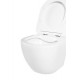 Унитаз подвесной BelBagno UNO, безободковый, сиденье soft close, белый, BB3105CHR/SC