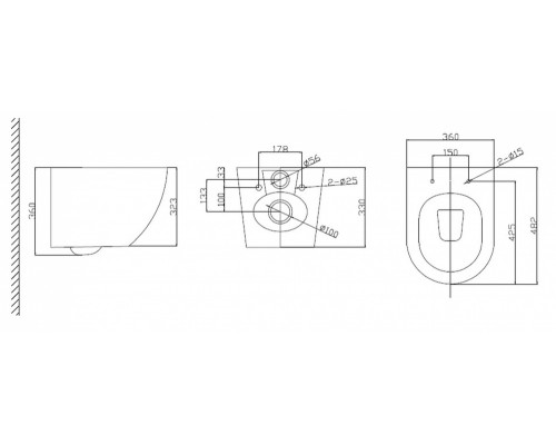 Унитаз подвесной BelBagno UNO, безободковый, сиденье soft close, белый, BB3105CHR/SC