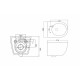 Подвесной безободковый унитаз Cezares Stylus с системой смыва Торнадо, сиденье SoftClose, белый, CZR-6601-TH-TOR/CZR-2011-SC