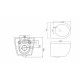 Подвесной безободковый унитаз Cezares Stylus, сиденье SoftClose, белый, CZR-513-TH-R/CZR-2011-SC