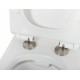 Подвесной безободковый унитаз Cezares Stylus, сиденье SoftClose, белый, CZR-513-TH-R/CZR-2011-SC