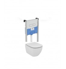 Инсталляция Ideal Standard ProSys SmartFlush R029901 с унитазом TESI AquaBlade T007901, клавиша, сиденье микролифт, комплект