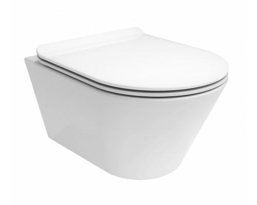 Подвесной безободковый унитаз Kerama Marazzi Plaza Modern Rimless PLMR.wc.02, белый