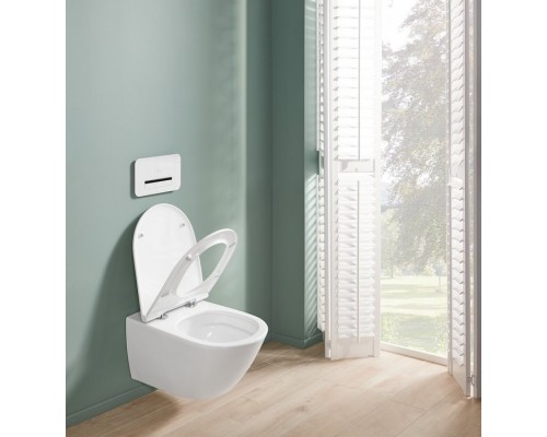 Подвесной унитаз Villeroy&Boch Subway 3.0 Universo TwistFlush безободковый, с сиденьем микролифт, альпийский белый, 4670T901