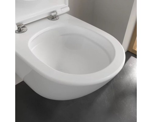 Подвесной унитаз Villeroy&Boch Subway 3.0 Universo TwistFlush безободковый, с сиденьем микролифт, альпийский белый, 4670T901