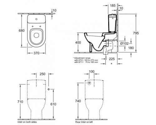 Напольный унитаз Villeroy&Boch Subway 2.0 77231101/740000R1