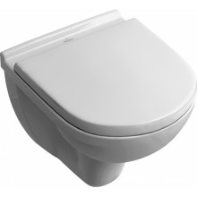 Подвесной безободковый унитаз  с сиденьем Soft-Close, Villeroy&Boch O.novo 5660HR01, альпийский белый