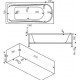 Ванна акриловая Bas Бриз, 150 х 75 см, белый, В 00006