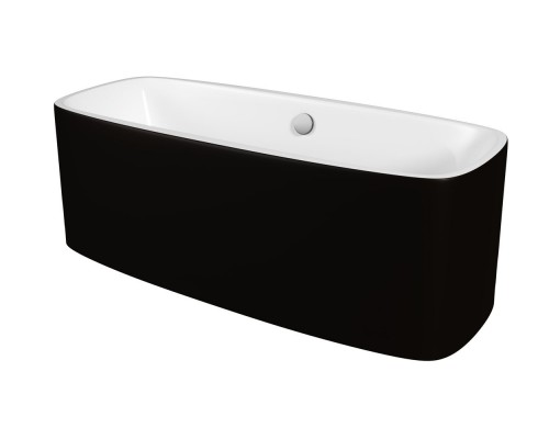 Ванна акриловая Grossman 150 x 75 см, отдельностоящая, черная/белая, GR-2801B