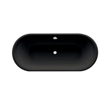 Ванна стальная Bette Lux Oval, 180 х 80 х 45 см, с шумоизоляцией, с BetteGlasur Plus, антислип, черная матовая, для удлиненного слива-перелива, 3466-035 PLUS AR