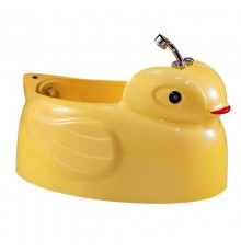 Ванна аэромассажная акриловая Gemy 140 х 90 x 65 см, смеситель, детская, желтая, G9285