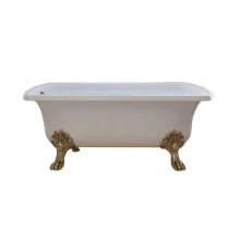 Ванна из литьевого мрамора Migliore OLIVIA 24628 на лапах Migliore, фурнитура бронза, 174 х 80 х 66 см