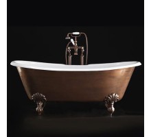 Чугунная ванна Devon&Devon Admiral 2MRADMIRALVARDD, 182 х 81 см, цвет: cостаренная медь/белый, ножки EAGLE cостаренная медь