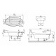 Квариловая ванна Villeroy&Boch Aveo 190 x 95 см  UBQ194AVE7V-01 с ножками, без слива-перелива