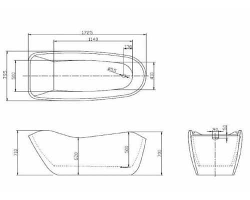 Акриловая ванна Lagard Teona White Star lgd-tna-ws 172.5 x 79.5 см