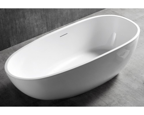 Ванна акриловая Abber 150 х 75 x 58 см, отдельностоящая, белая, AB9356-1.5