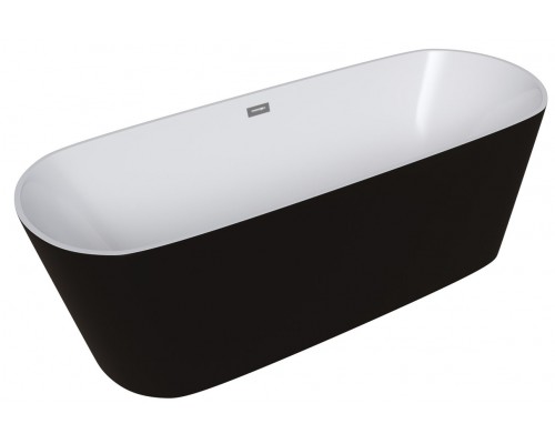 Ванна акриловая Grossman 170 x 70 см, отдельностоящая, черная/белая, GR-2601B