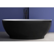 Ванна акриловая Abber 165 х 80 x 60 см, отдельностоящая, черная матовая, AB9207MB