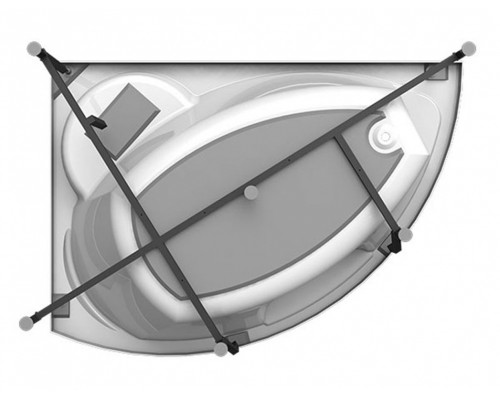 Акриловая ванна Радомир Vannesa Алари 168 x 120 см, с фронтальной панелью и каркасом, L/R 2-78-0-1-1-218/2-78-0-2-1-218