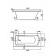 Ванна акриловая Santek Монако XL WH111978 160 х 75 см с монтажным комплектом 1WH112422