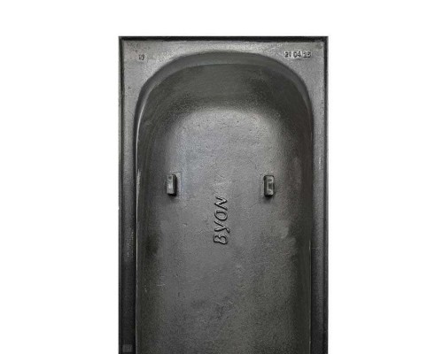 Ванна чугунная Byon 15, 160 х 75 см, ручки хром, белая, Н0000017