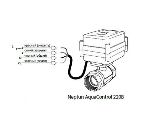 Кран шаровый с электроприводом Neptun AquaСontrol 220В 1/2 100240000153